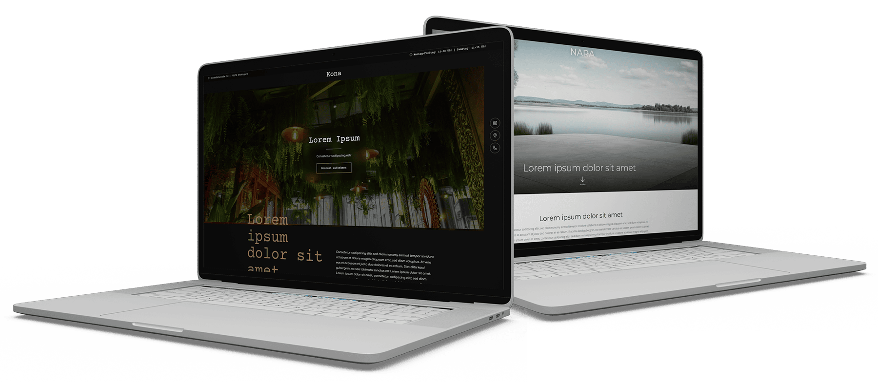 Website beispiele laptops