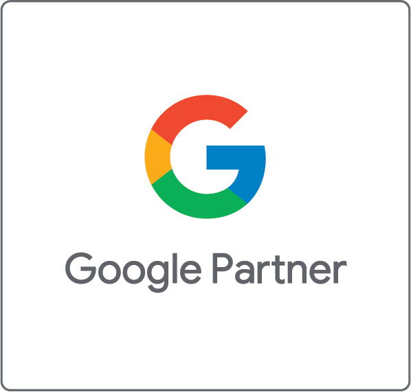 Google-Partner-Logo mit buntem G in der Mitte und Schrift darunter.
